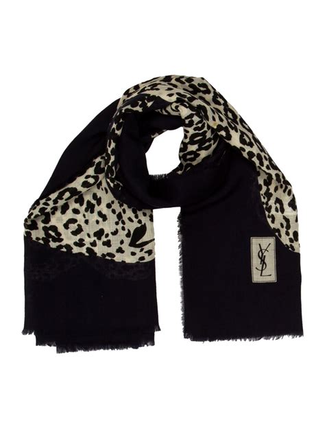 yves saint laurent animal print scarf|ysl scarf wool.